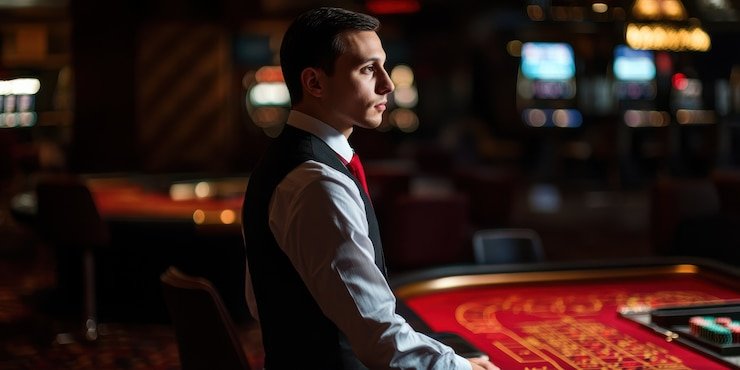mpotop88 live-dealer blackjack table with real dealer shown on mobile app screen